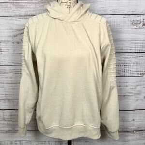 Truth Substance‎ tan ribbed arm long sleeve size small casual cozy hoodie
